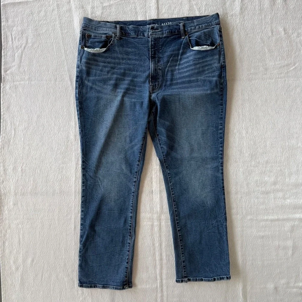 Arizona Athletic Taper Jeans Medium Wash Stretch Mens Size 44x30
